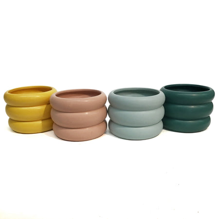 Pot, 4in, Tubular, 4 Assorted