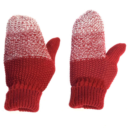 Double Layer Mittens, Red