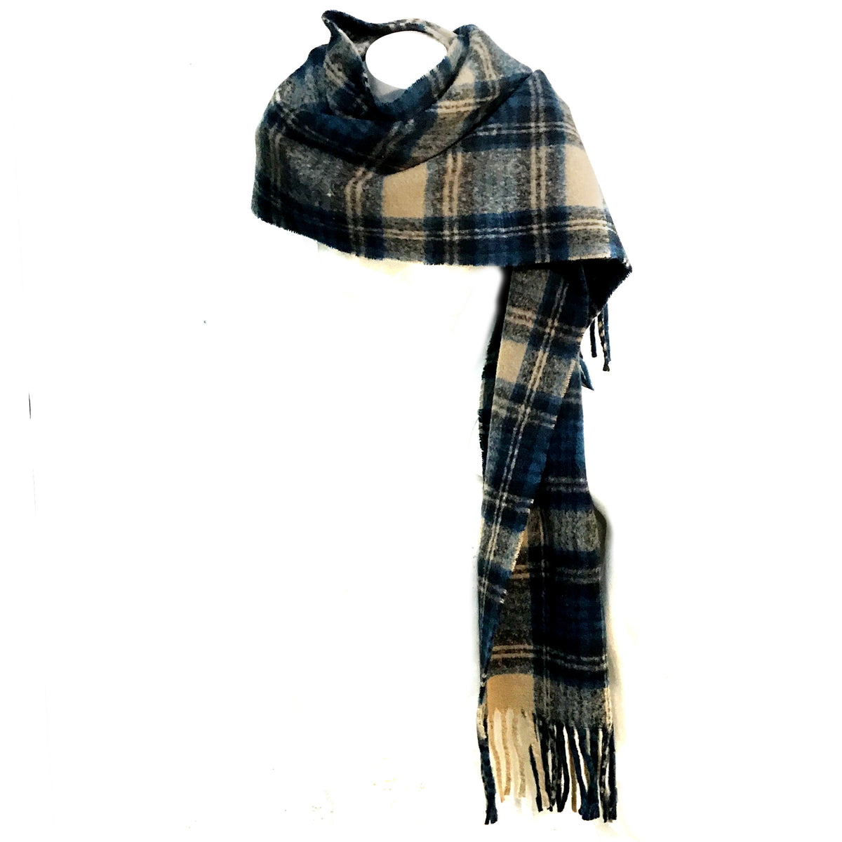 Blanket Scrf, Oversized, Oblong, Blue
