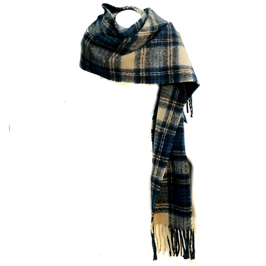 Blanket Scrf, Oversized, Oblong, Blue