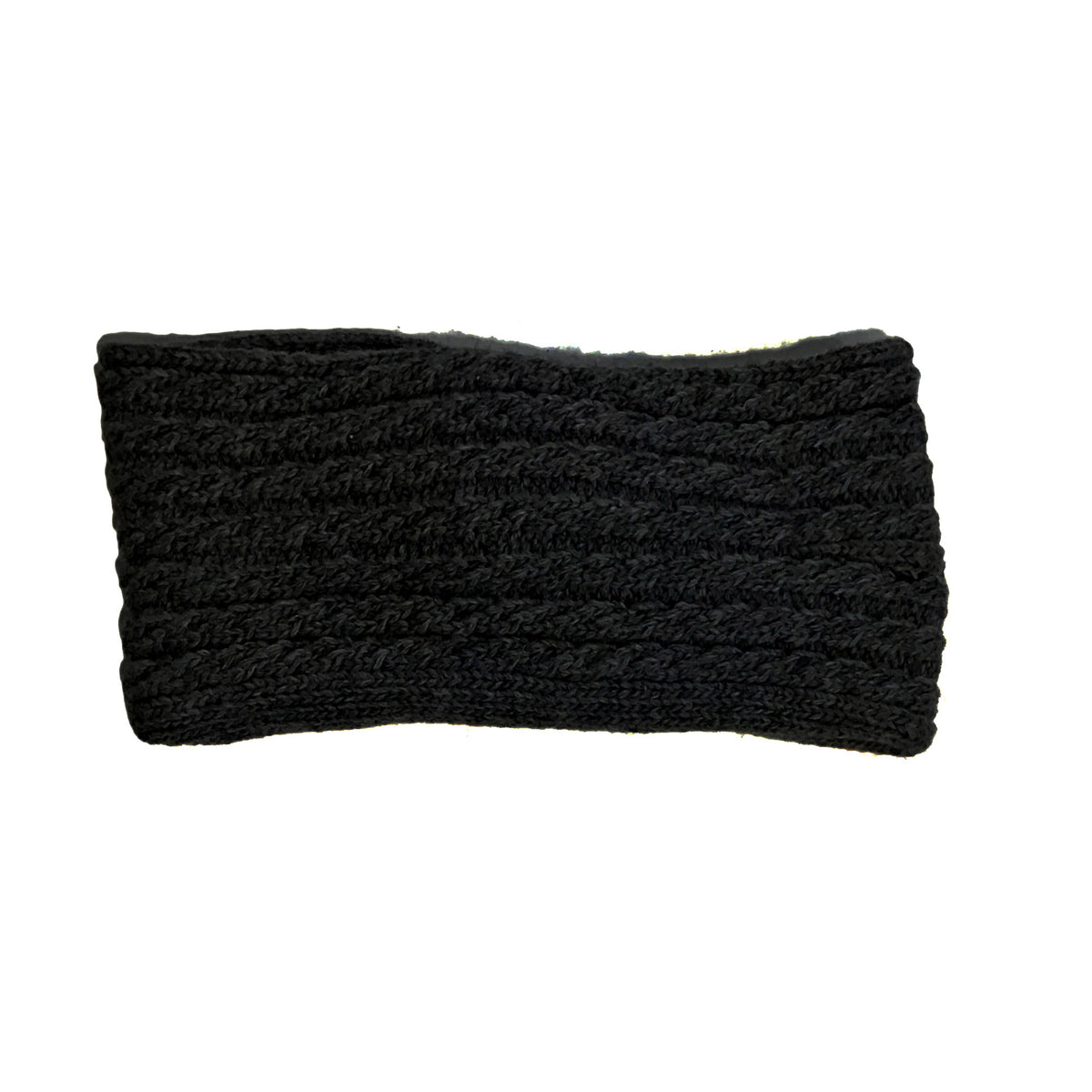 Knitted Twist Headband, Black
