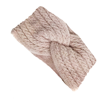 Knitted Twist Headband, Blush