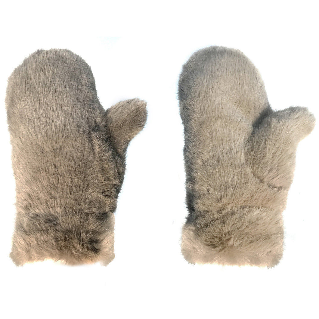 Soft Faux Fur Lined Mittens, Tope