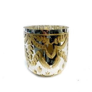 Etched Glass Hurricane Glass
