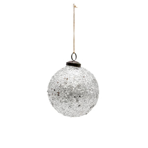 Ornament, Glass Ball, Mica Flakes