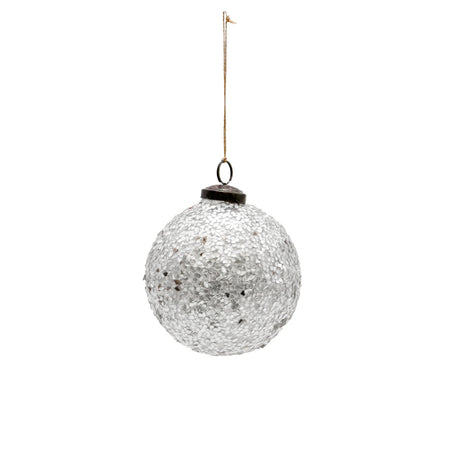 Ornament, Glass Ball, Mica Flakes