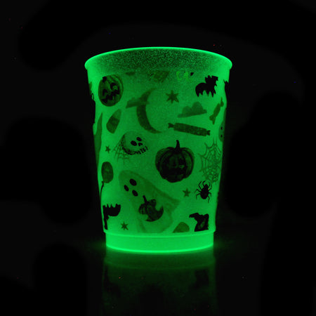 Glow In The Dark, Party Cups, Halloween Pattern