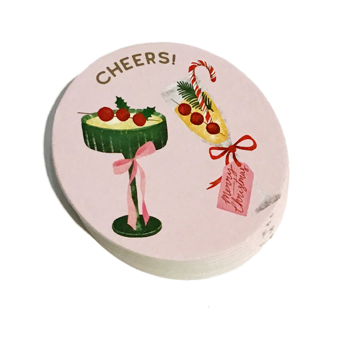 Christmas Paper coaster, 6 Assorted