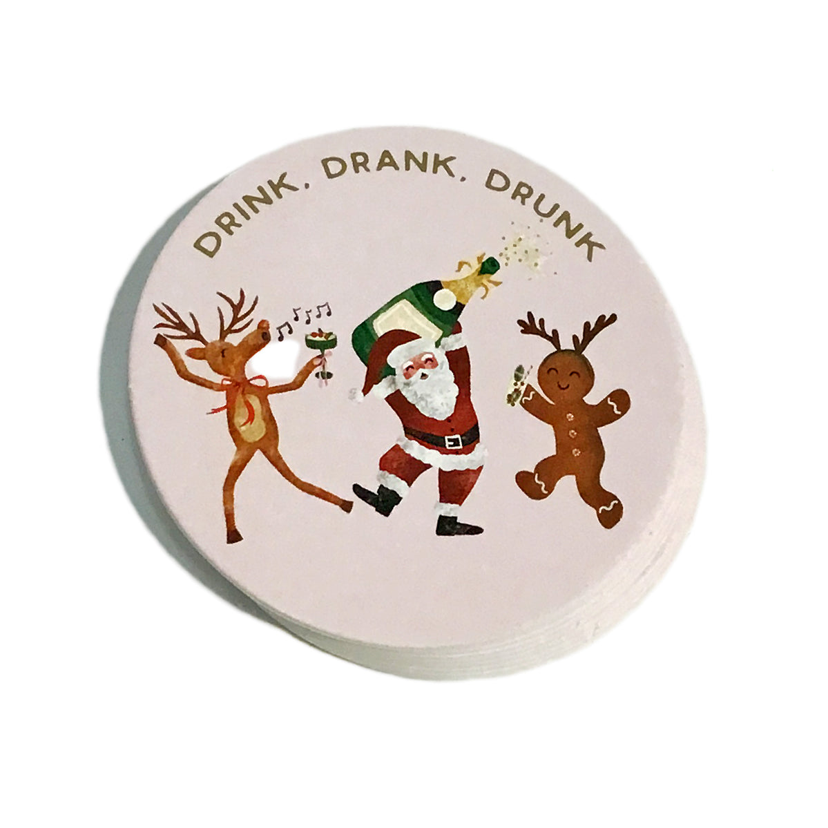 Christmas Paper coaster, 6 Assorted