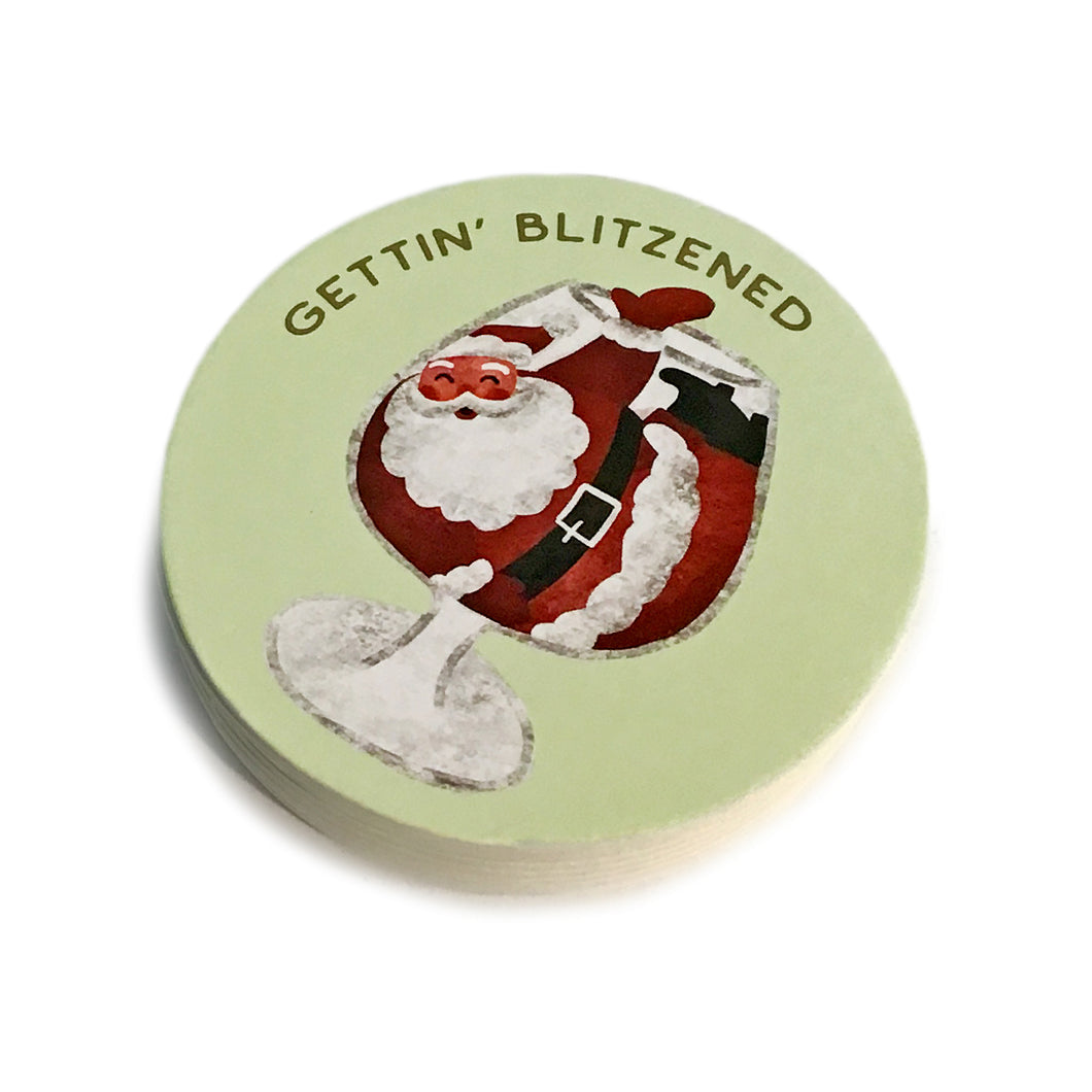 Christmas Paper coaster, 6 Assorted