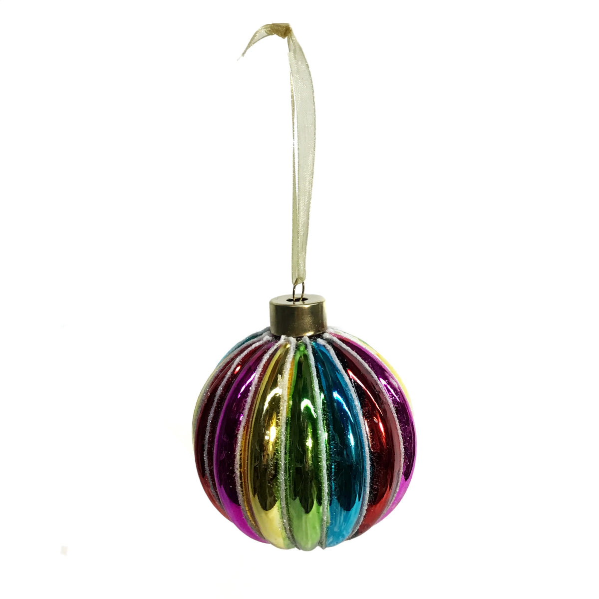 Ornament, Glass Ball Rainbow