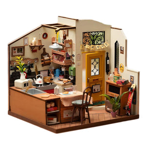 Cozy Kitchen DIY Miniature Dollhouse Kit
