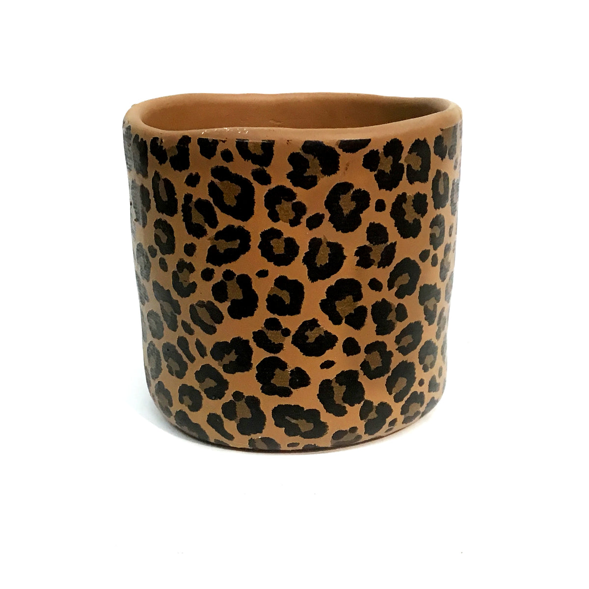 Pot, 5in, Leopard Print