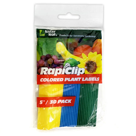 RapiClip Plant Labels,Colored, 5IN, 30 pACK