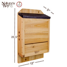 Load image into Gallery viewer, Bat House, 3 Chamber, Cedar
