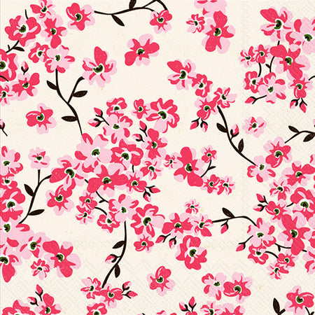 Paper Cocktail Napkin, 20 Count, Chery Blossoms