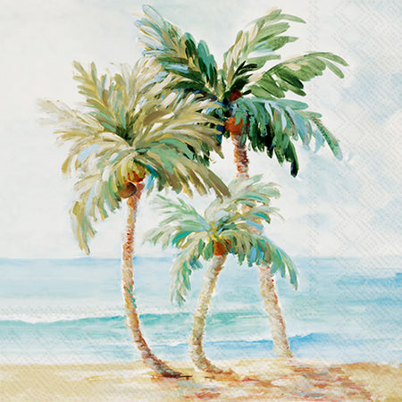Paper Cocktail Napkin, 20 Count, Palms In Paradise