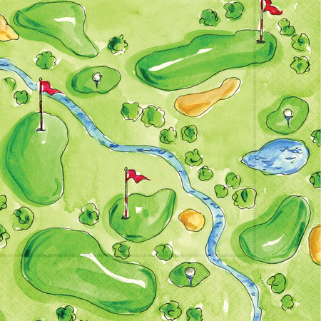 Paper Cocktail Napkin, 20 Count, Golf Course