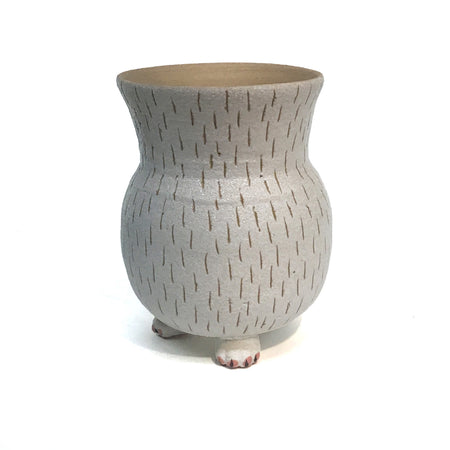 Planter, 3in, Cat Paw White