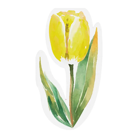 Paper Cocktail Napkin, 20 count, Yellow Tulip
