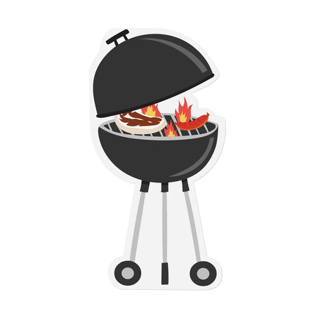 Printed Paper Napkin, 20 count, Bbq Grill Shaped