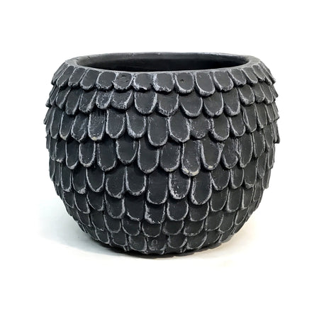 Planter, 6in, Black Scale