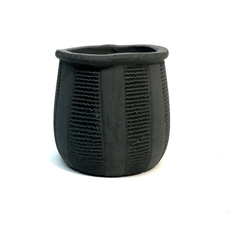 Planter, 5in, BlackStripes