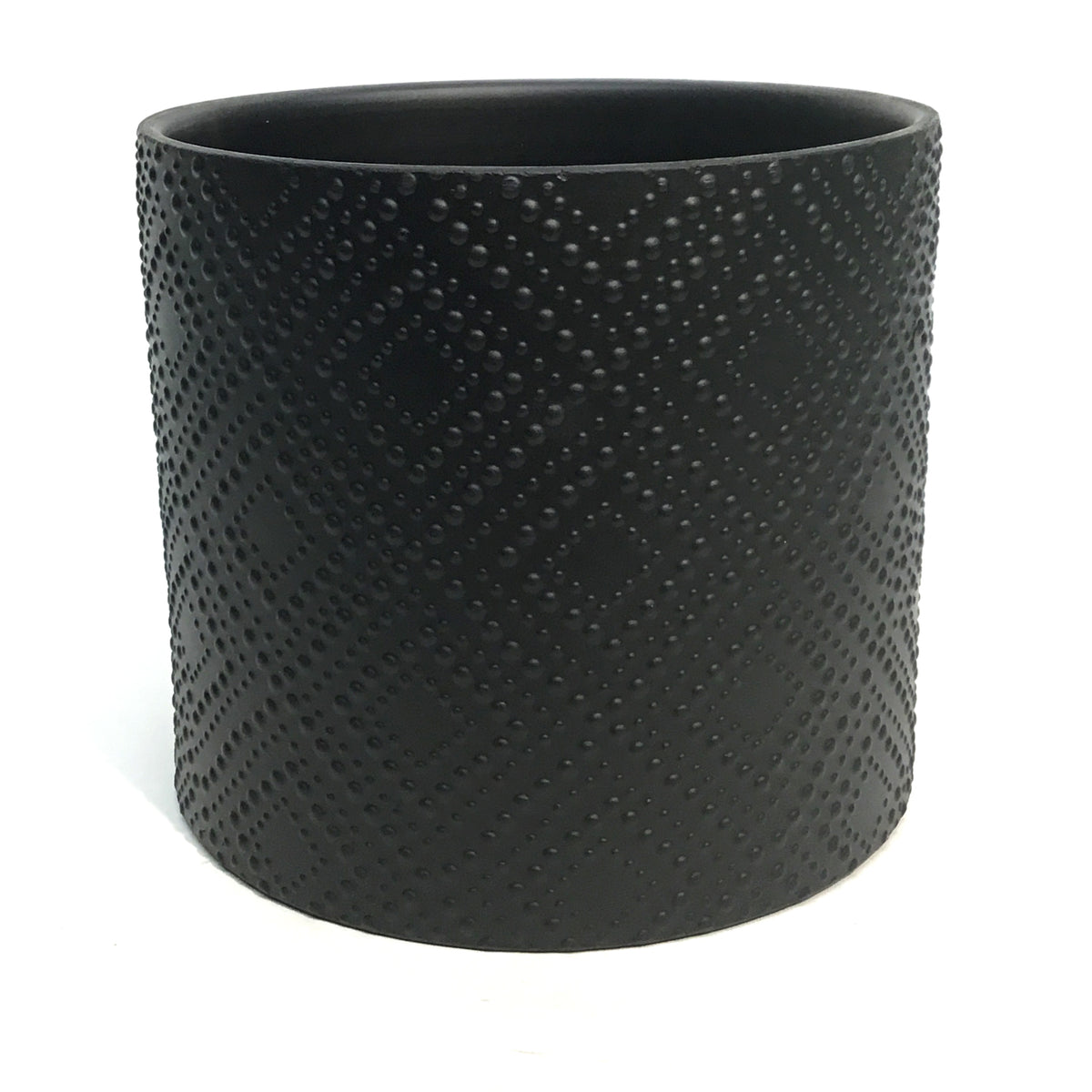 Planter, 8in, Checkered, Blacks