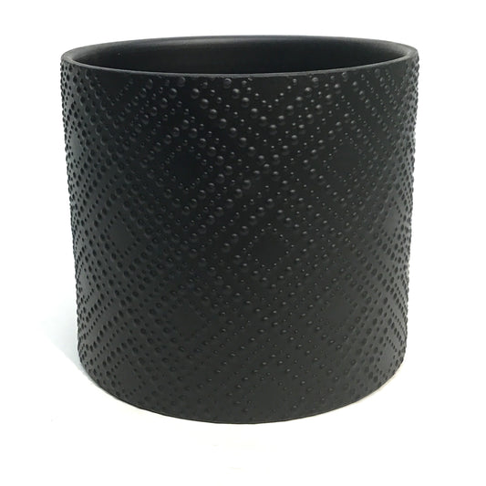 Planter, 8in, Checkered, Blacks