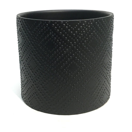 Planter, 8in, Checkered, Blacks