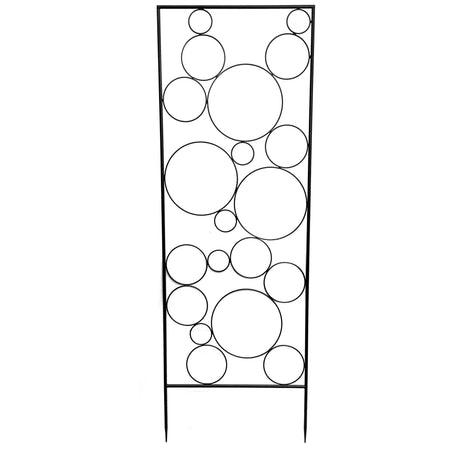 Geometric Trellis, Metal, Black, 71in