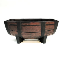 Load image into Gallery viewer, Planter, Half Opened Wood Barrel, Plastic
