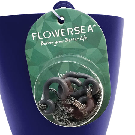 Planter, 7in, Hanging, Plastic, Blue