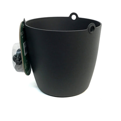 Planter, 7in, Hanging, Plastic, Dark Grey