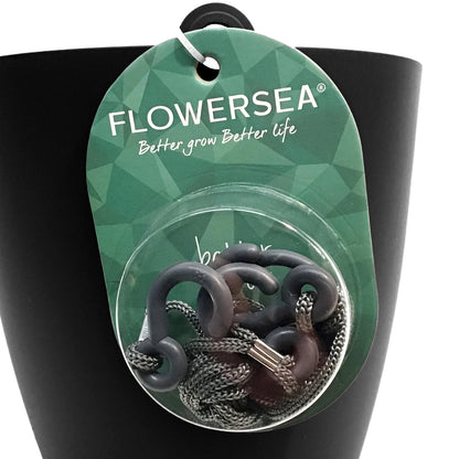 Planter, 7in, Hanging, Plastic, Dark Grey