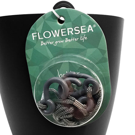 Planter, 7in, Hanging, Plastic, Dark Grey