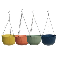 Load image into Gallery viewer, Planter, 10in, Hanging, Plastic, Fluted, Assorted
