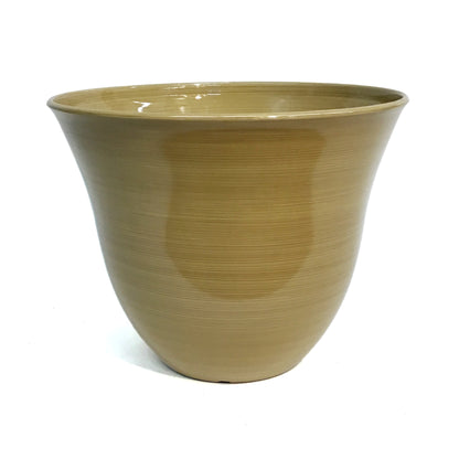 Planter, 13in, Plastic, Glazed Wood, Assorted