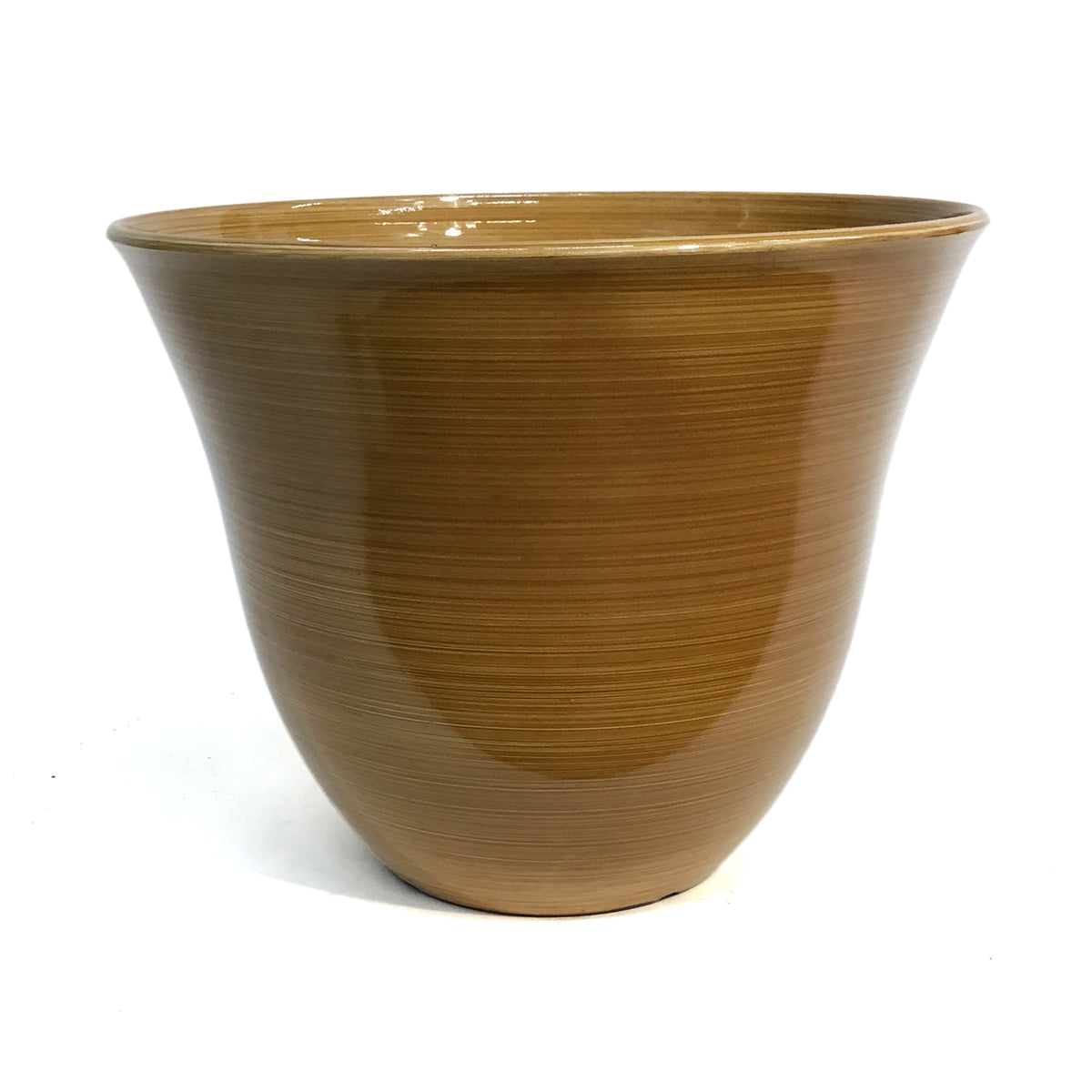 Planter, 13in, Plastic, Glazed Wood, Assorted