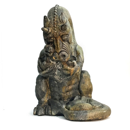 Statue, Maternal Dragon, Western Slate