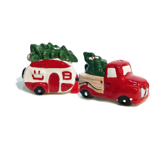 Salt & Pepper Shakers, Ceramic Vintage Christmas