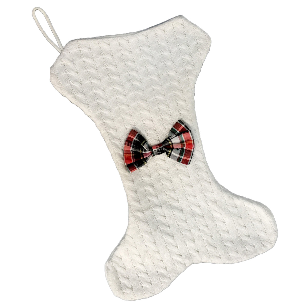 Pet Stocking, Cable Knit, Cream