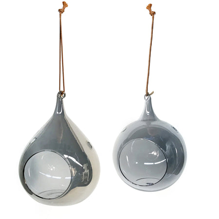 Blown Glass Bird Feeder, 2 Assorted