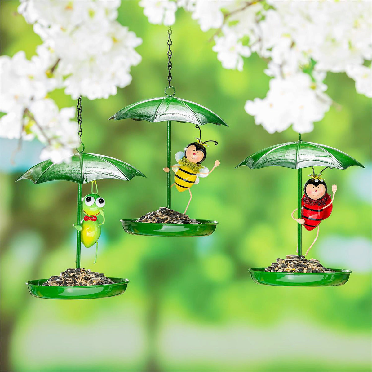 Jolly Bug Bird Feeder, 3 Assorted