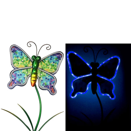 Garden Stake, Solar, Mosaic Critters, Assorted