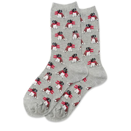 Womens, Christmas Socks, Dogs With Scarves