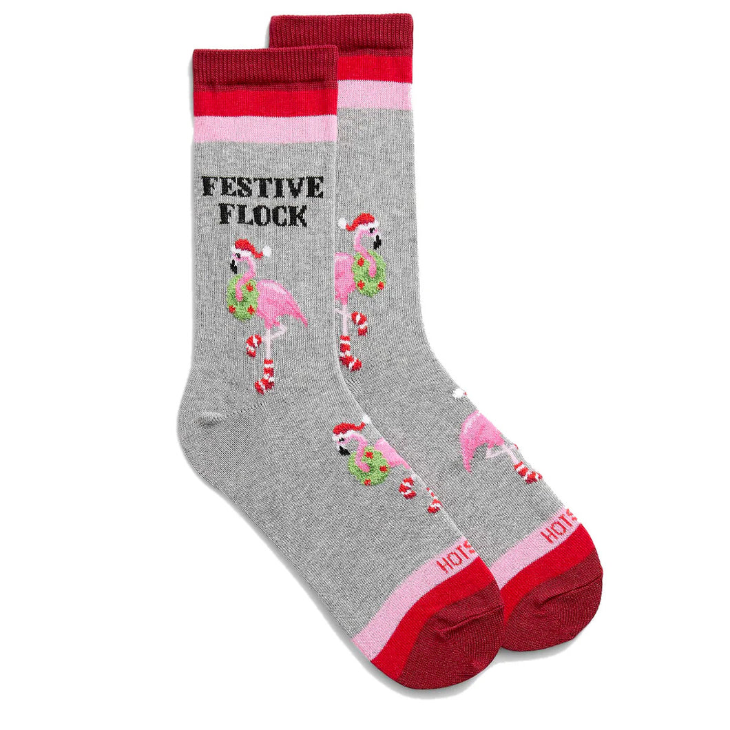 Womens, Christmas Socks, Festive Flock