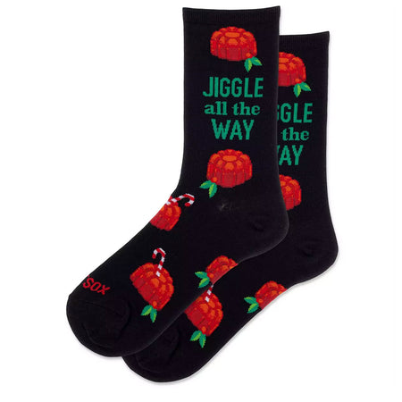 Womens, Christmas Socks,Jiggle All The Way