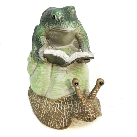 Statue, Resin, Reading Frogs, Ast