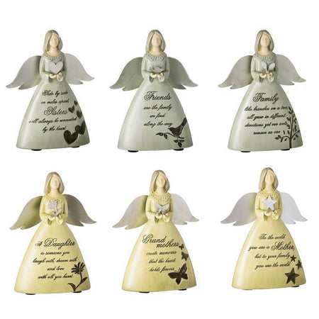 Inspirational Tabletop Angel Figurine, 6 Assorted